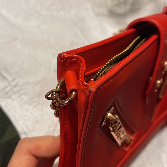 Kenzo Kalifornia crossbody wallet on a chain red and rose gold mini like new - Picture 10 of 10